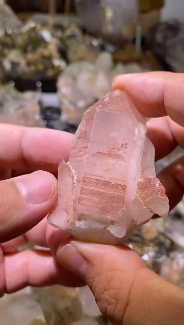 未镶嵌珠宝半成品水晶76号粉色四川超七花园水晶
