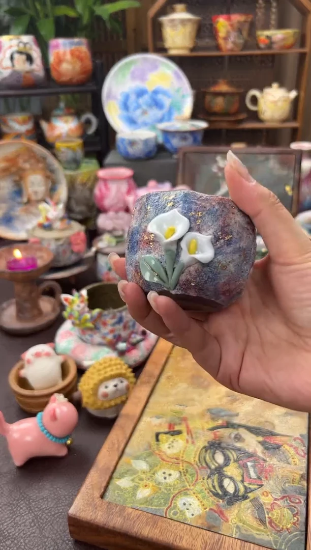 上古龙窑彩矿岩泥手工缸杯