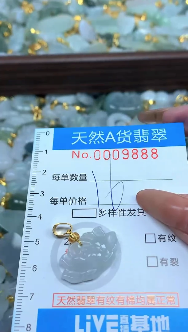 颈饰未镶嵌翡翠净货挂件-9888