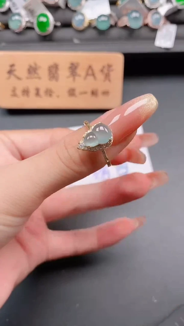 银S925镶嵌戒指翡翠111