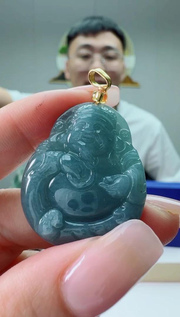 翡翠未镶嵌颈饰财神多样性随机发其一