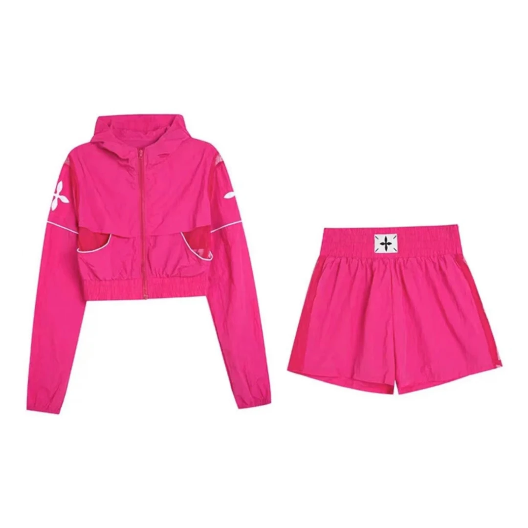 街头风轻熟风休闲风时尚套装宽松韩版抽绳连帽百搭洋气休闲套装