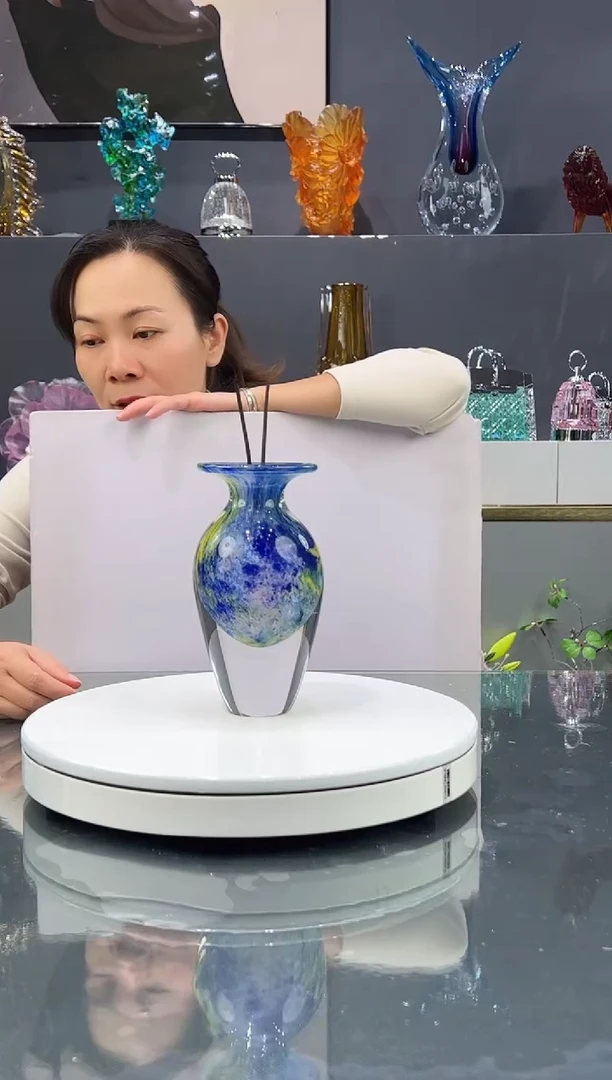 琉璃水晶琉璃花瓶1个
