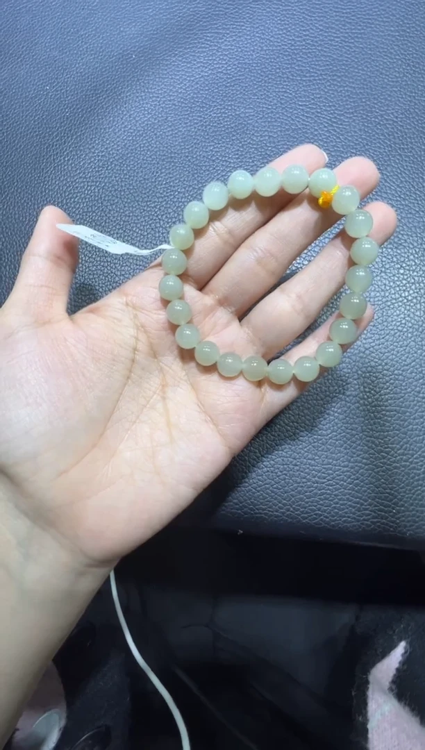 未镶嵌手串和田玉且末近矿高青白手串（产地直发）