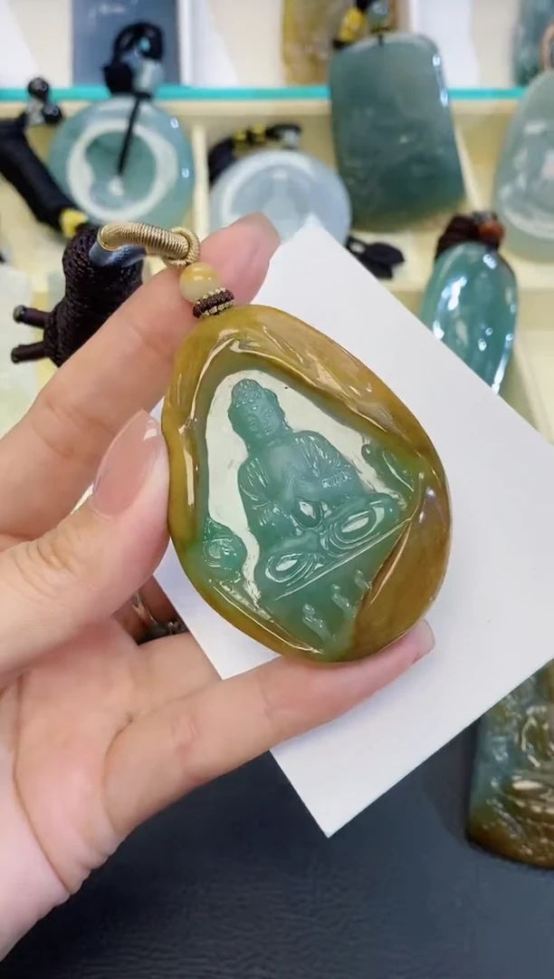 颈饰未镶嵌翡翠砼****车缅甸天然翡翠