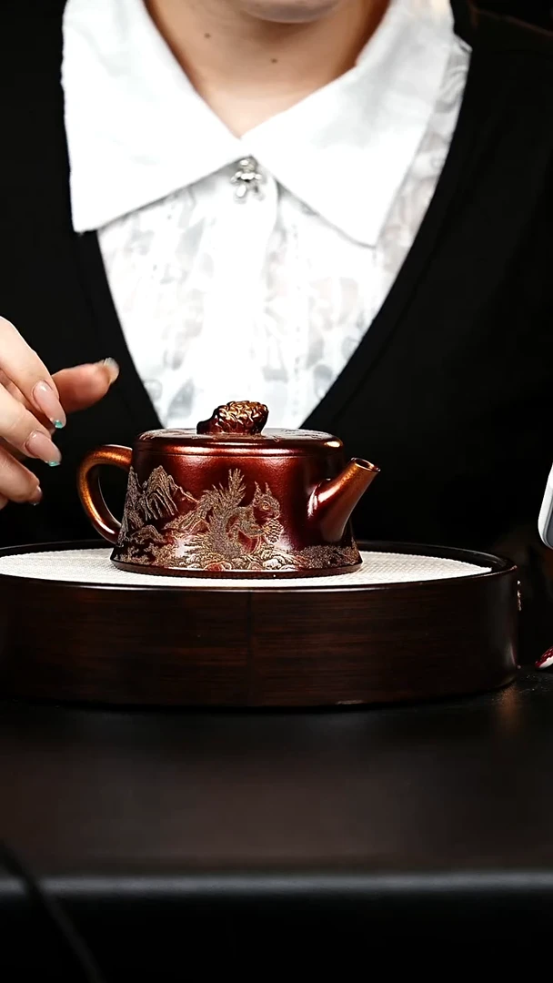 茶壶紫砂柱础壶