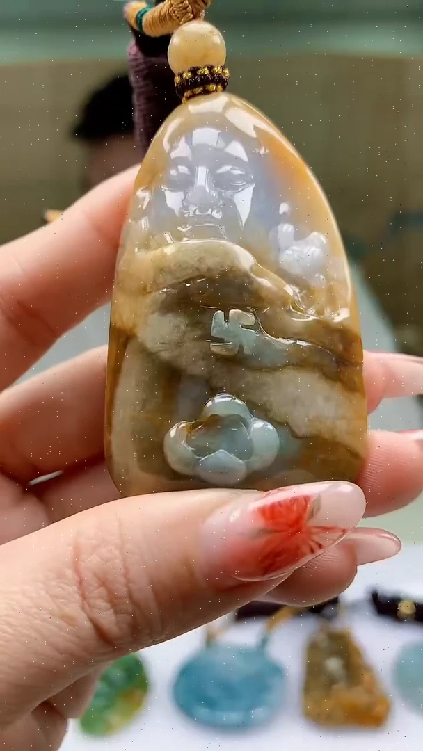 【闪购商品】定制翡翠未镶嵌5028ty-毛货挂件142