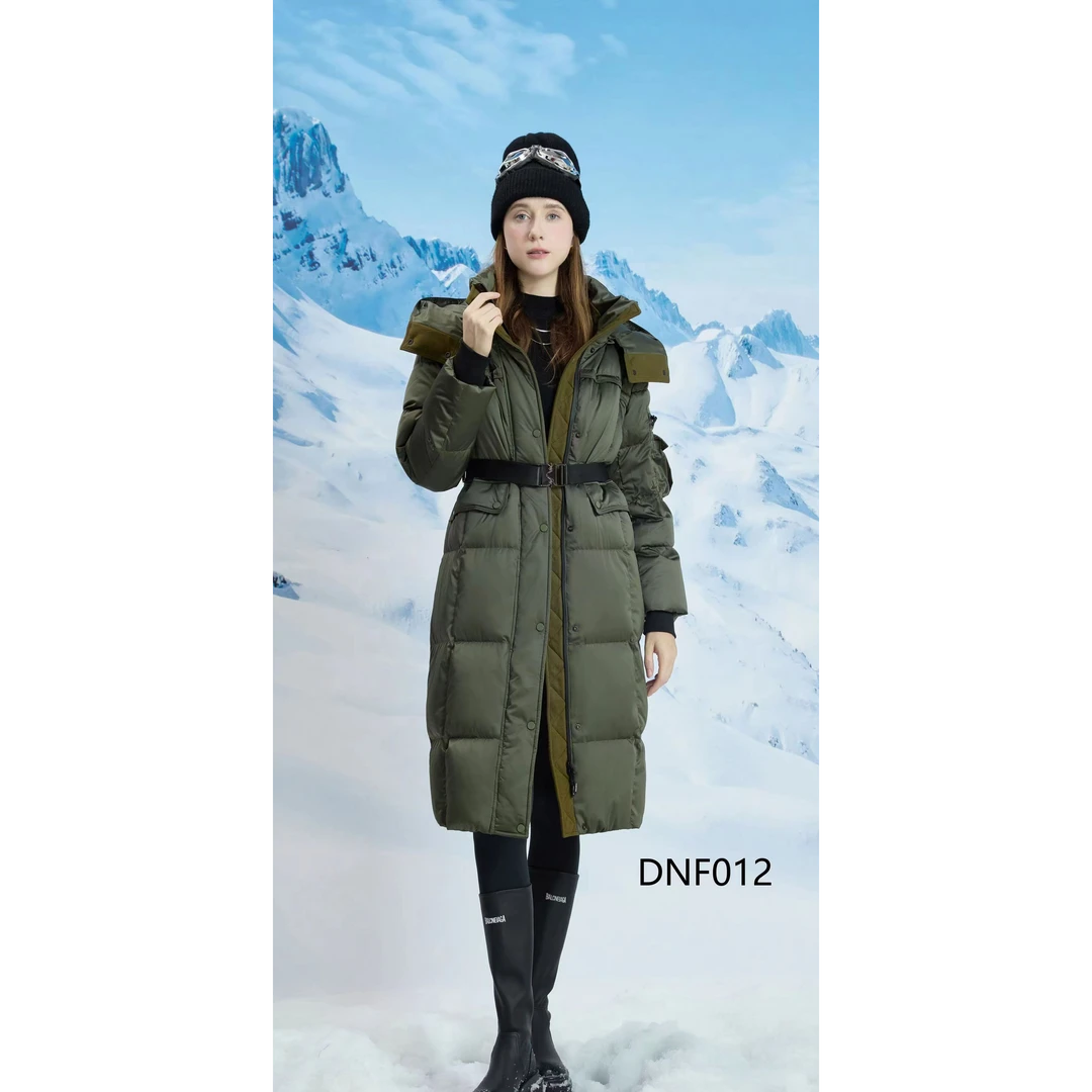 【妮妮】2024长款修身显腿长鹅绒服DNF012