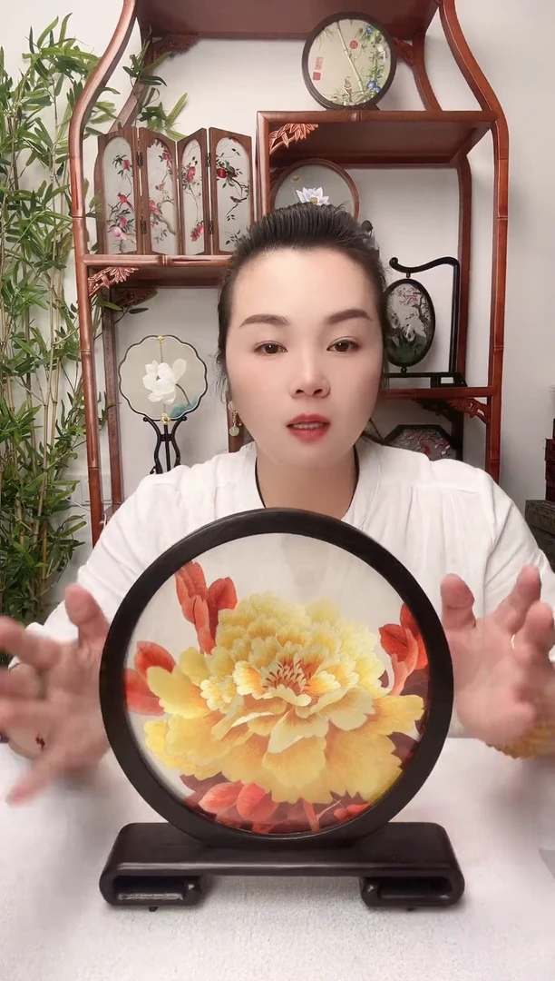 刺绣摆件-双面手工绣花非遗