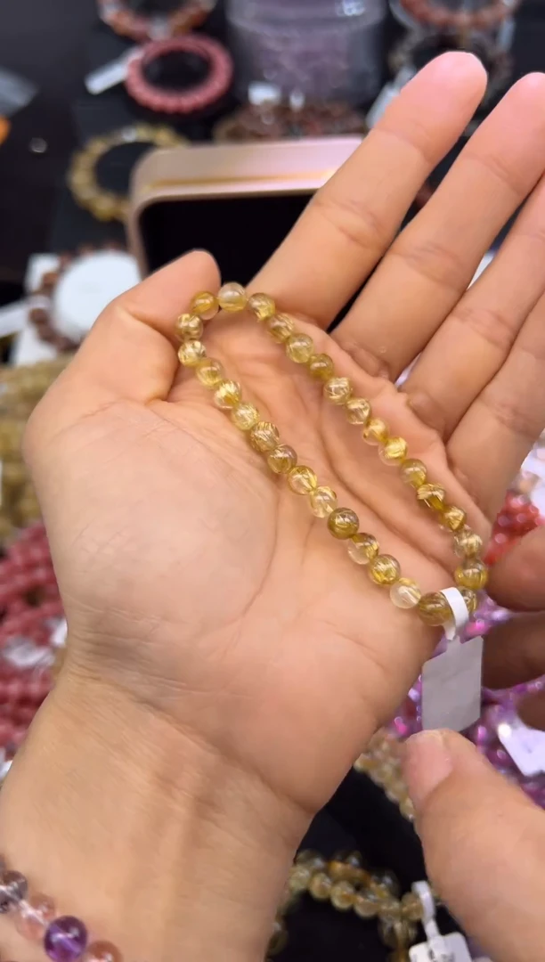 未镶嵌手串水晶金发晶5.9mm