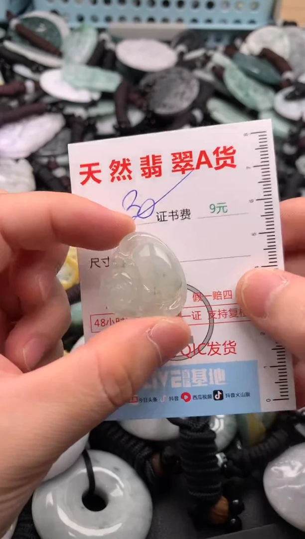 翡翠未镶嵌吊坠(不含链)1