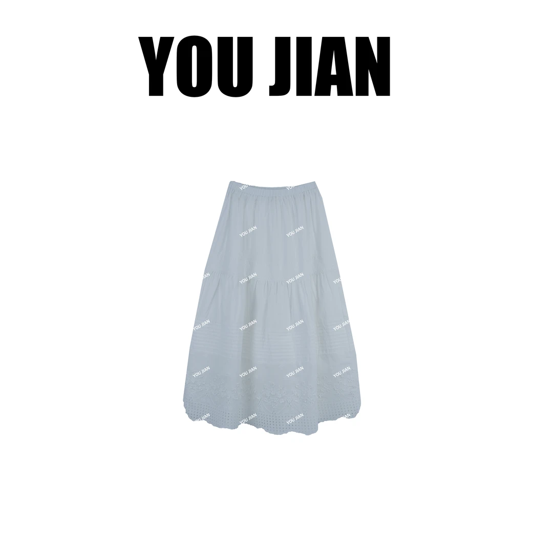 【栀子花开】盐系波西米亚风韩系简约半裙立体重工