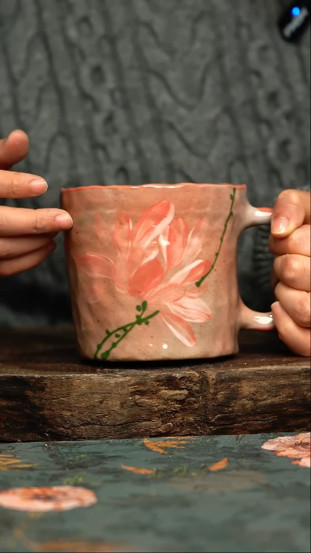 【闪购商品】杯釉下彩手工手绘同款陶器