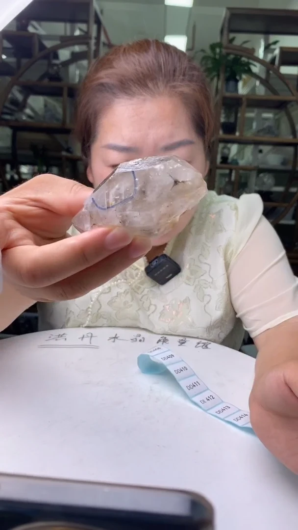 水晶珠宝半成品未镶嵌水胆原石D407
