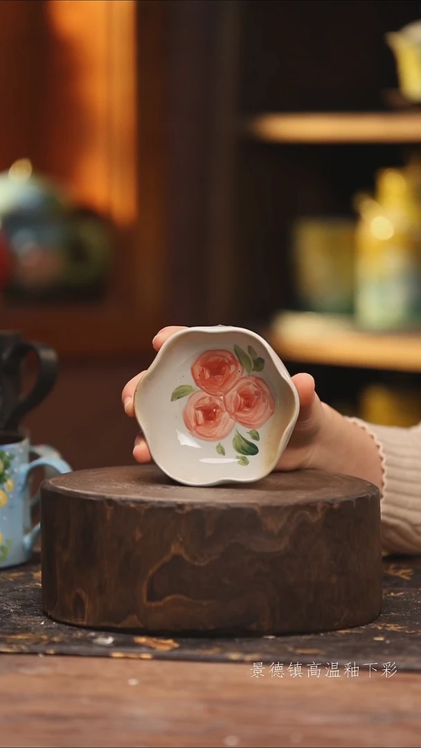 陶瓷景德镇高温釉下手绘陶瓷@L594@