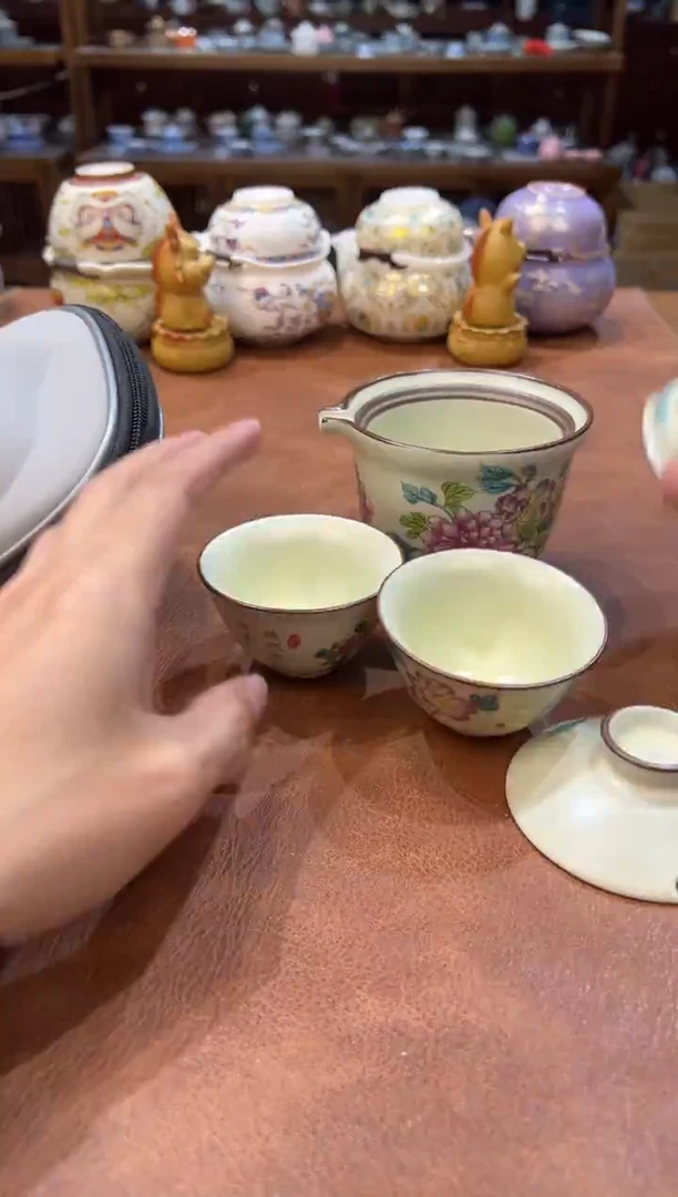 真的很便宜会开片的旅行茶具