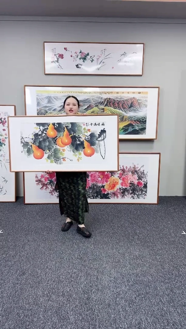 国画福禄满堂120*60手绘作品