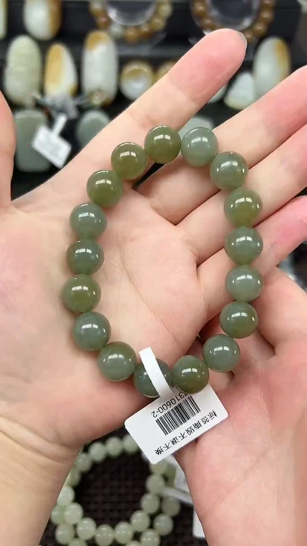 未镶嵌手链和田玉新疆且末蓝带糖   卡12