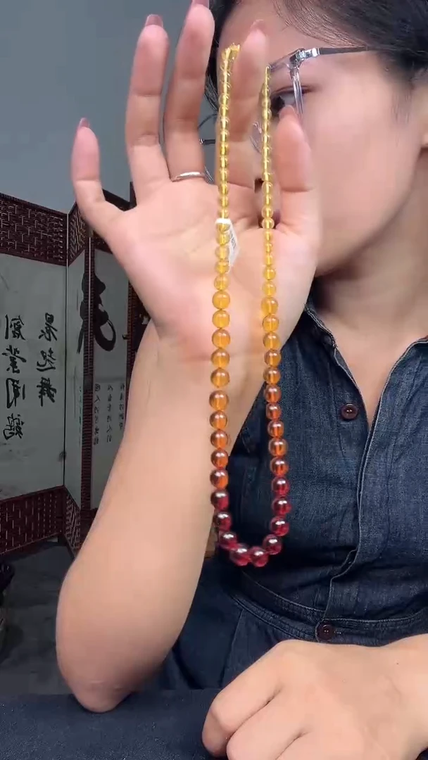 未镶嵌颈饰琥珀6100琥珀珠链多样性发一条