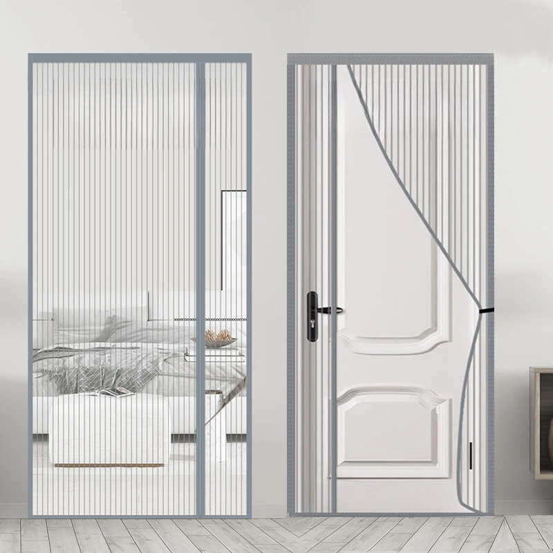 金刚网防蚊门帘夏季家用魔术贴自吸磁铁纱门纱窗侧开中分金刚网