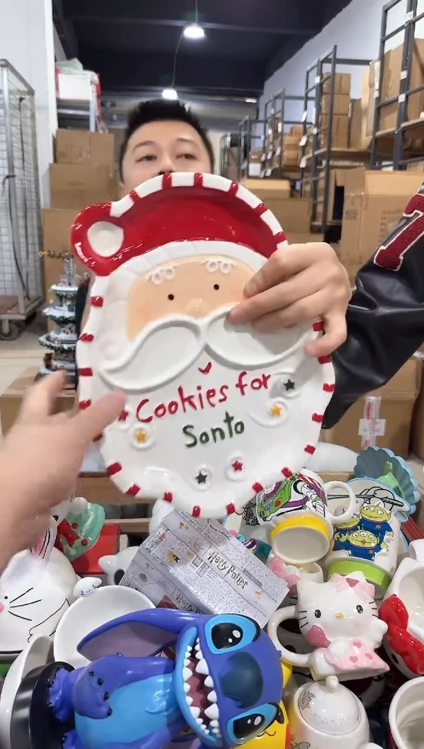 瓷片圣诞老人餐盘