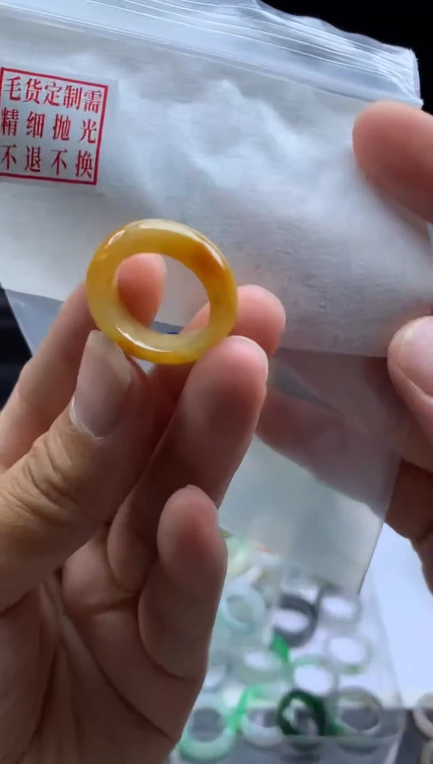 未镶嵌定制翡翠毛货需精细抛光戒圈 10#