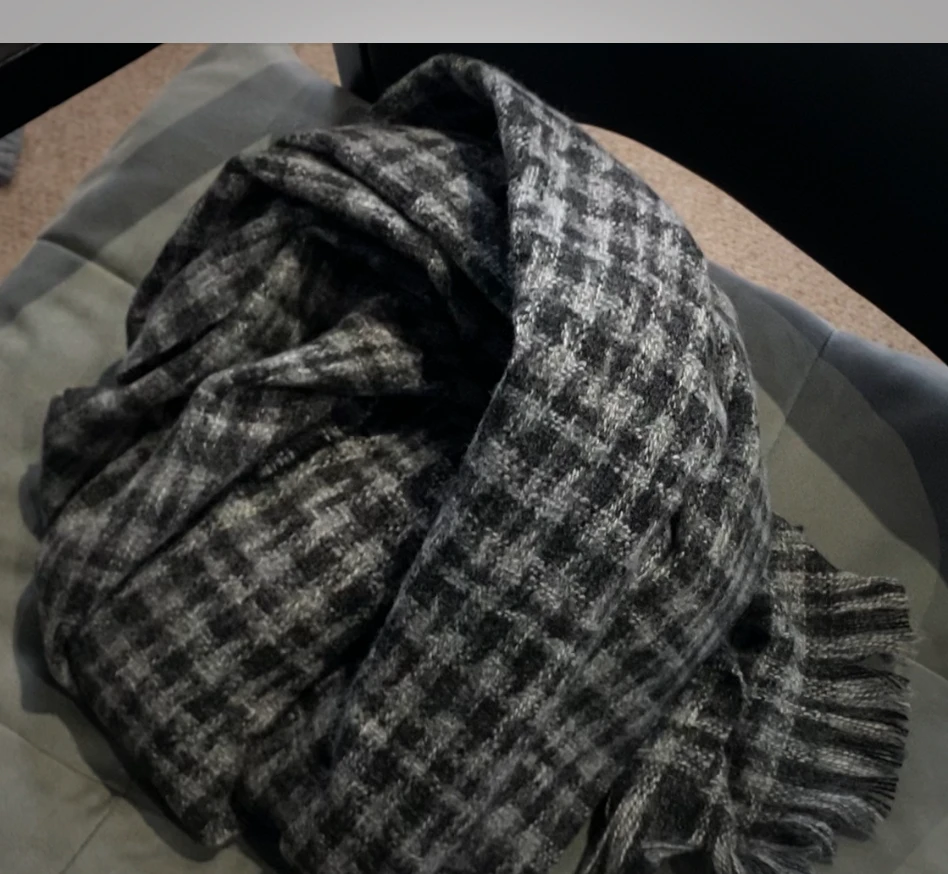 卢尚原创千鸟格围巾133133