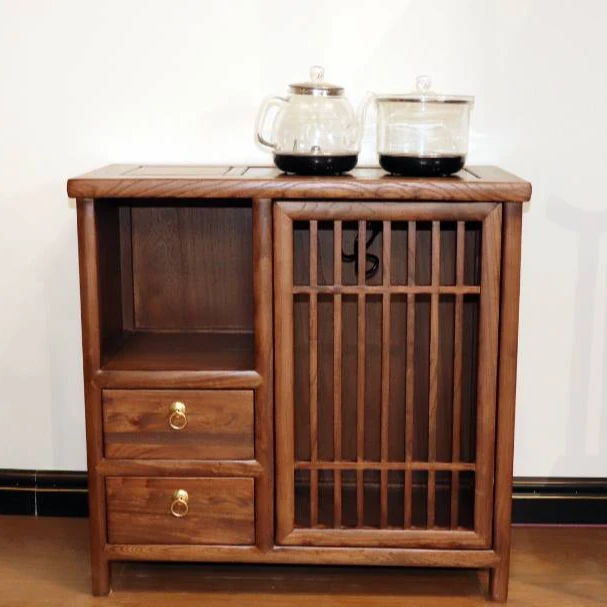 乾和木作新中式简约茶室家用茶水柜