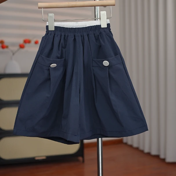 4分裤裙2025夏季新款儿童纯棉百搭短裤水洗棉时尚洋气韩版