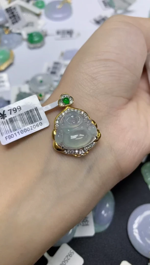 颈饰未镶嵌翡翠天然缅甸翡翠A货多样性发一件