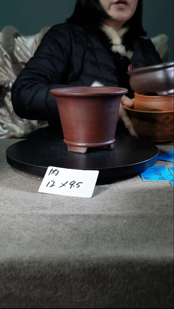 宜兴紫砂花盆小盆