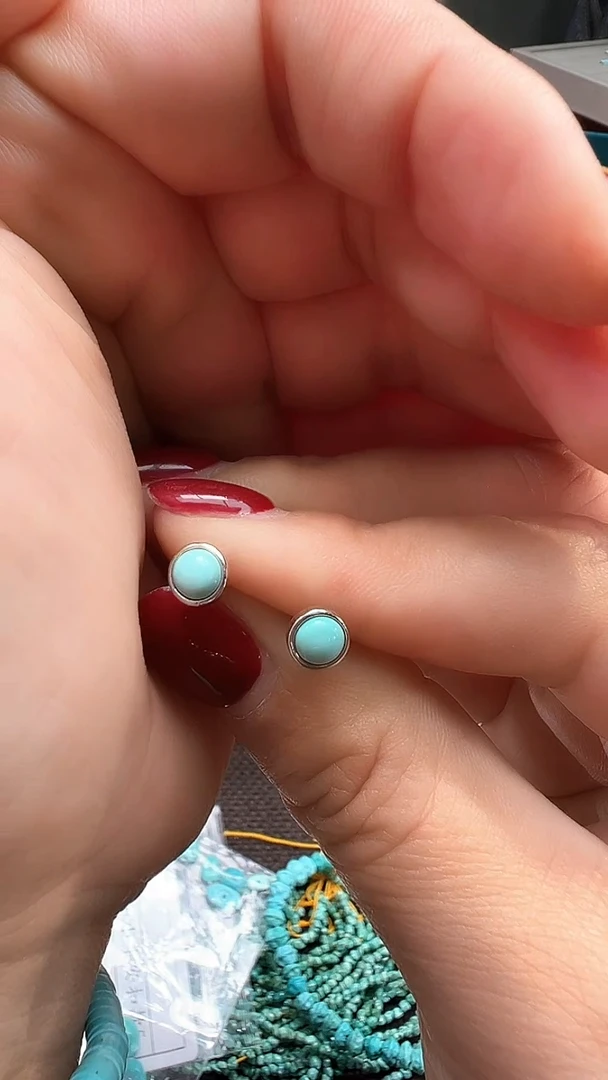 蜜蜡银S925镶嵌耳饰精工耳钉  一对