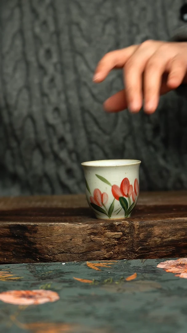 【闪购商品】杯釉下彩手工手绘同款陶器