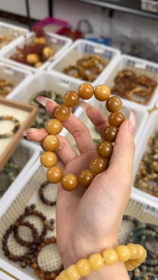 手串菩提根/象牙果卡15风化苹果手串微瑕351