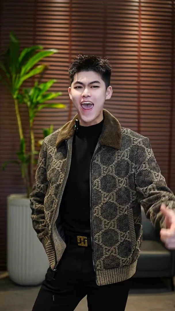 52码（140-155斤）男士羊羔毛领羽绒服3365