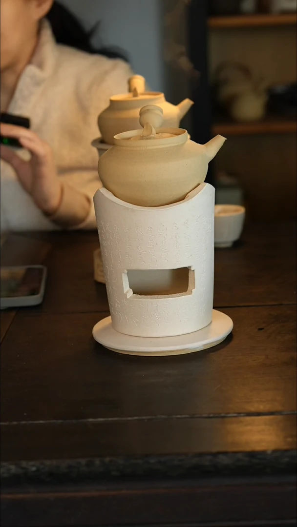 【闪购商品】白泥（一套）砂铫约430cc+炭炉送垫子