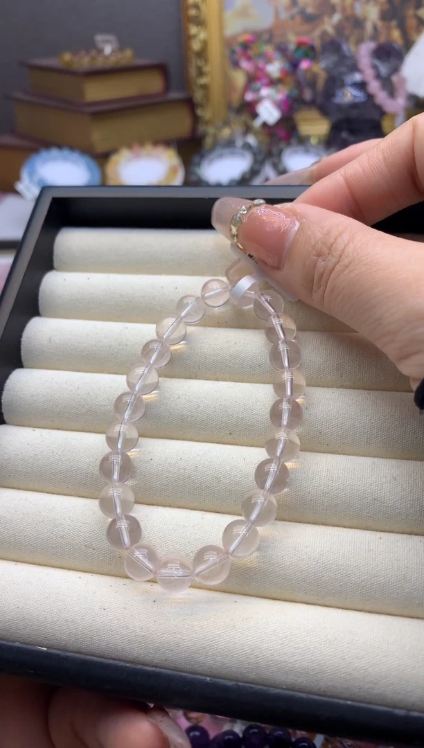 【闪购商品】水晶手串未镶嵌8+冰橘粉