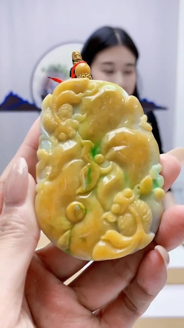 未镶嵌定制翡翠4812MM-毛货挂件100