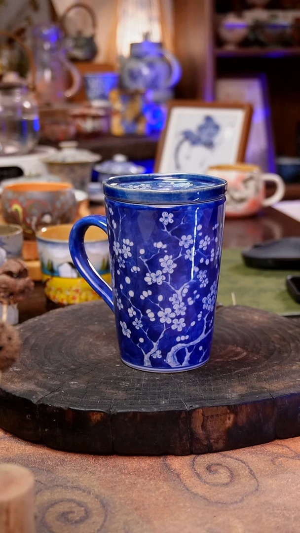 杯子冰梅手工手绘手工手绘