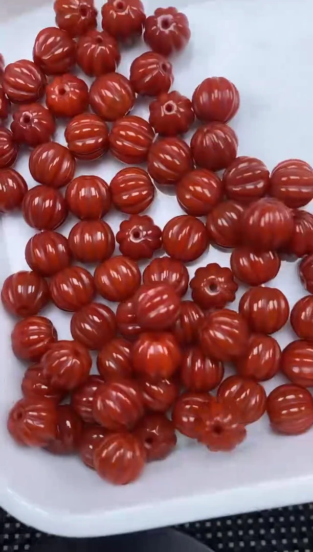 未镶嵌南红玛瑙珠宝半成品瓜珠一颗12mm