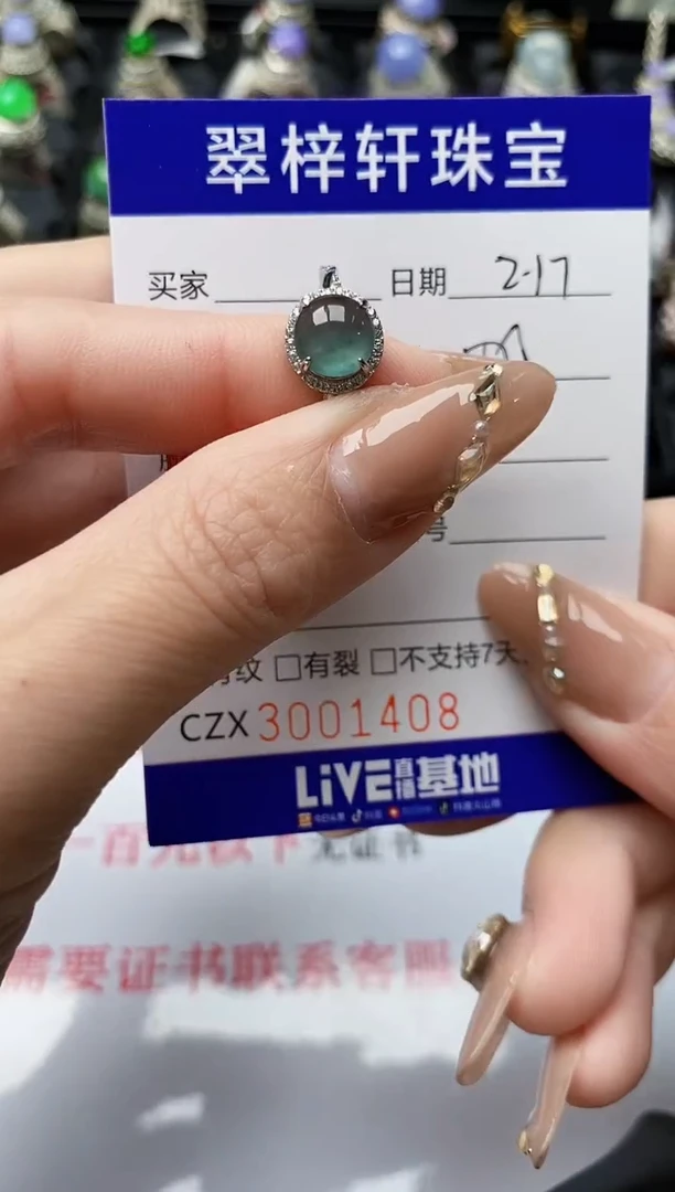 【闪购商品】翡翠戒指银S925镶嵌/1408