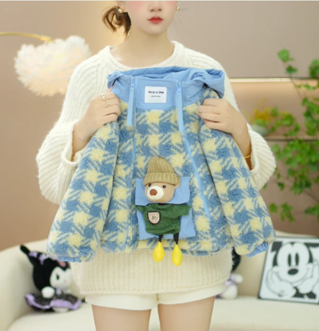 2024秋冬新款加绒加厚洋气女宝时尚韩版厚外套m01568