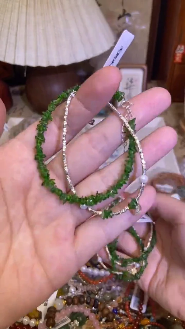 手串透辉石银S925镶嵌270