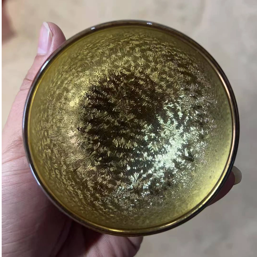 高端茶器  单面彩天目 柴烧