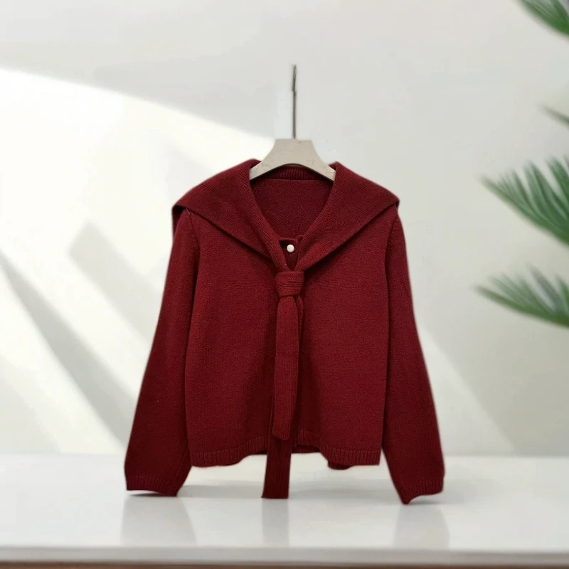 621海军领毛衣女款时尚百搭简约显瘦毛衣