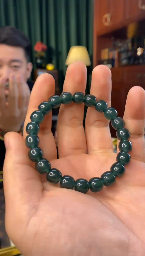 未镶嵌手串翡翠9mm老型