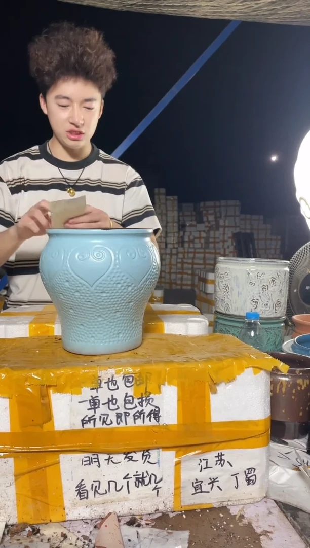 紫砂花盆宜兴紫砂粗陶花盆尺寸（口/高）18*20