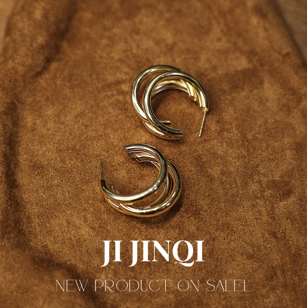 合金耳饰 气质轻奢时尚百搭耳环 JINQC1110