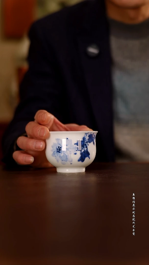 摆件景德镇陶东方现代艺术高端茶器花瓶摆件