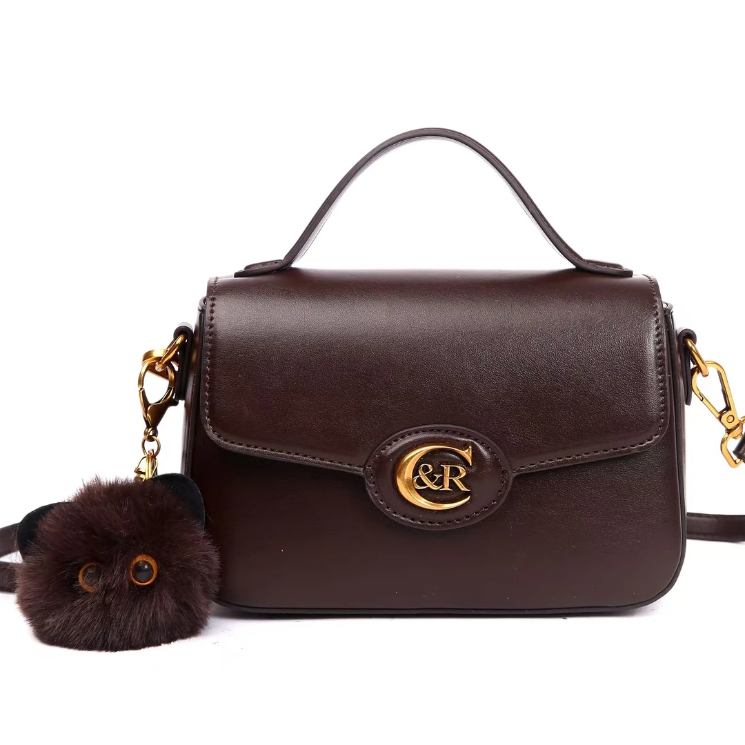 VAZSLVE/原创设计BF-66162-咖啡  秋冬新款轻奢小包